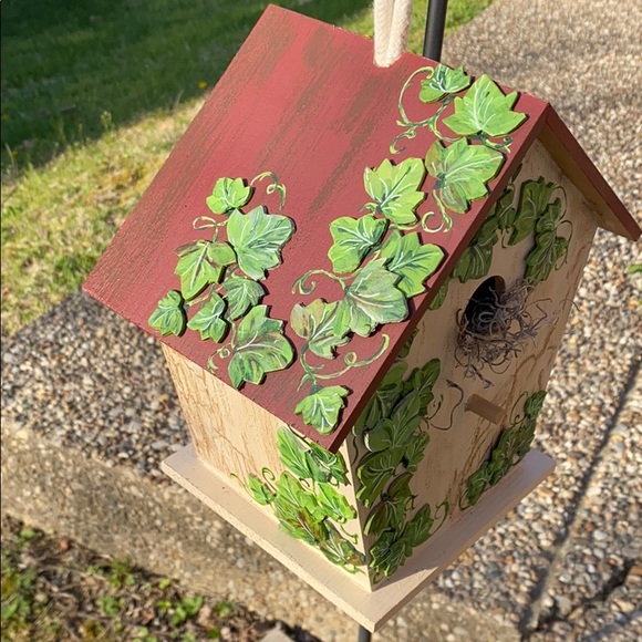 💕⭐️I🌸 Handpainted birdhouse -see all pics - Picture 6 of 12